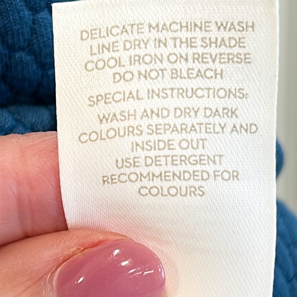 Boden Teal Blue Quilted Pattern Work Dress with  3 Quarter Sleeves sz.8R - Picture 7 of 13